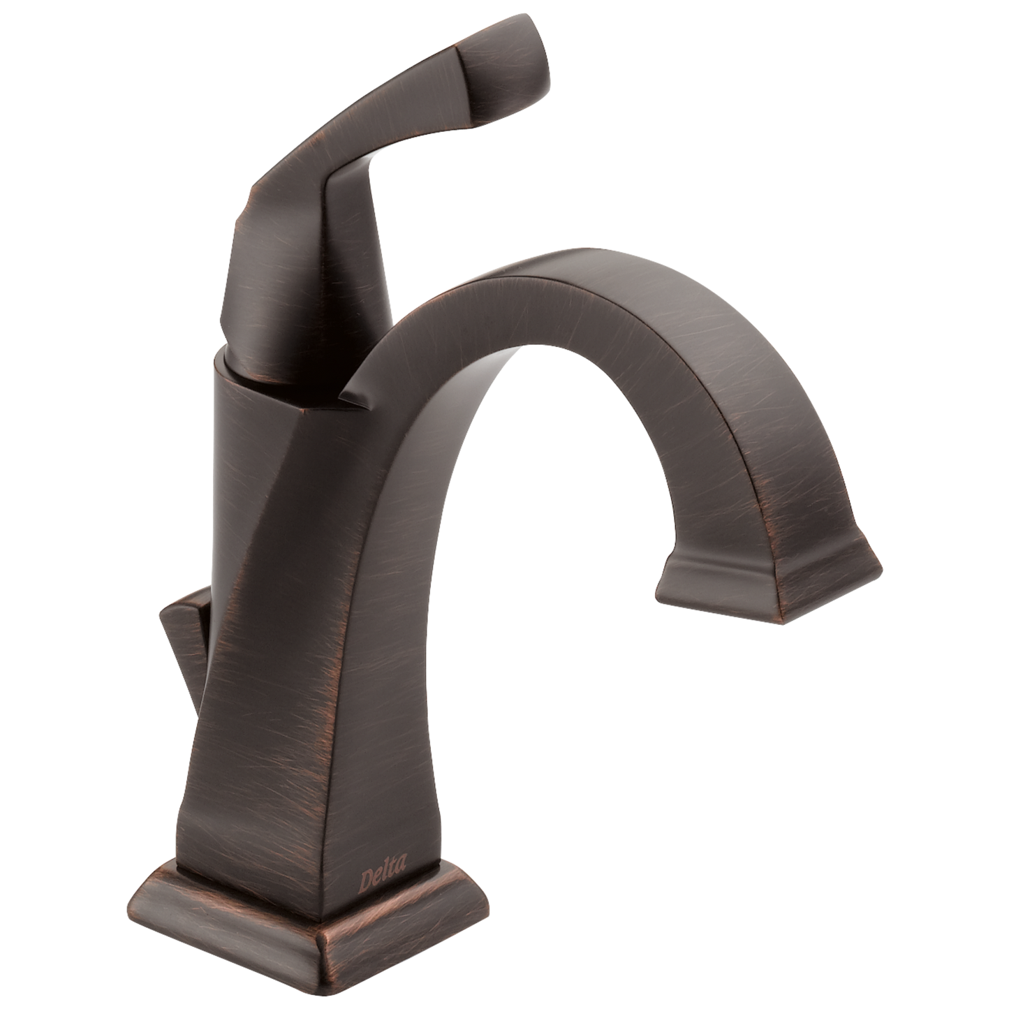 Delta Dryden Venetian Bronze Single hole 1-handle WaterSense Mid-arc Residential Handle Bathroom Sink Faucet with Drain