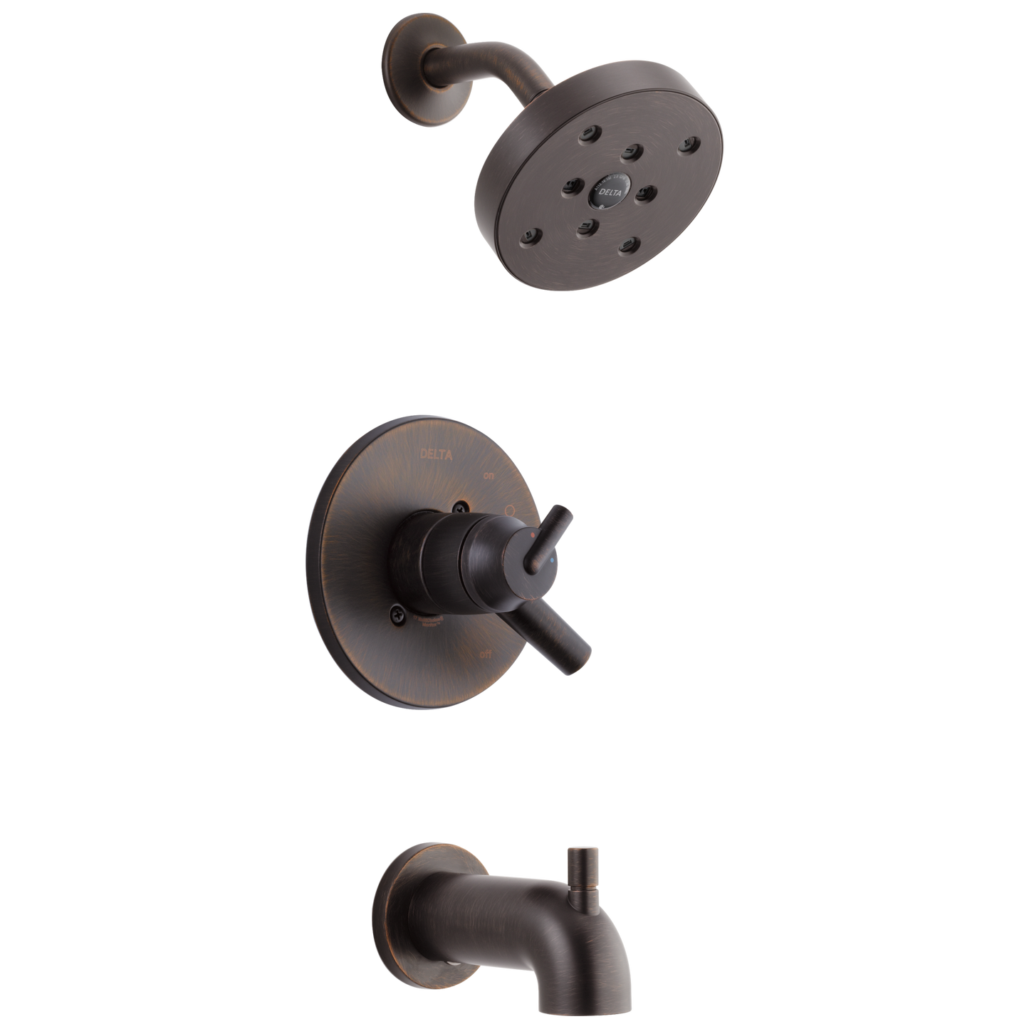 Delta Trinsic Venetian Bronze 2-handle 5.4-in Round Bathtub and shower Faucet (Single Function)