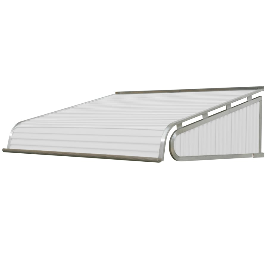 NuImage Awnings 1500 40-Inches Wide x 54-Inches Projection x 20-Inches Height Metal White Solid Fixed Door Awning