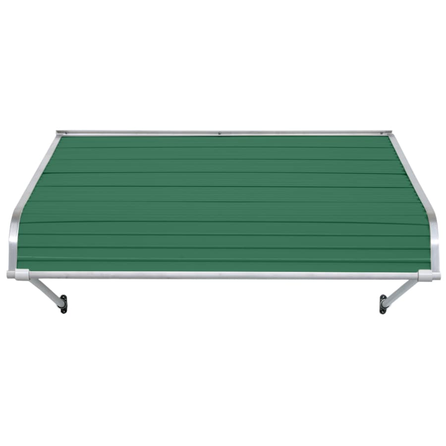 NuImage Awnings 1100 60-Inches Wide x 54-Inches Projection x 20-Inches Height Metal Fern Green Solid Fixed Door Awning