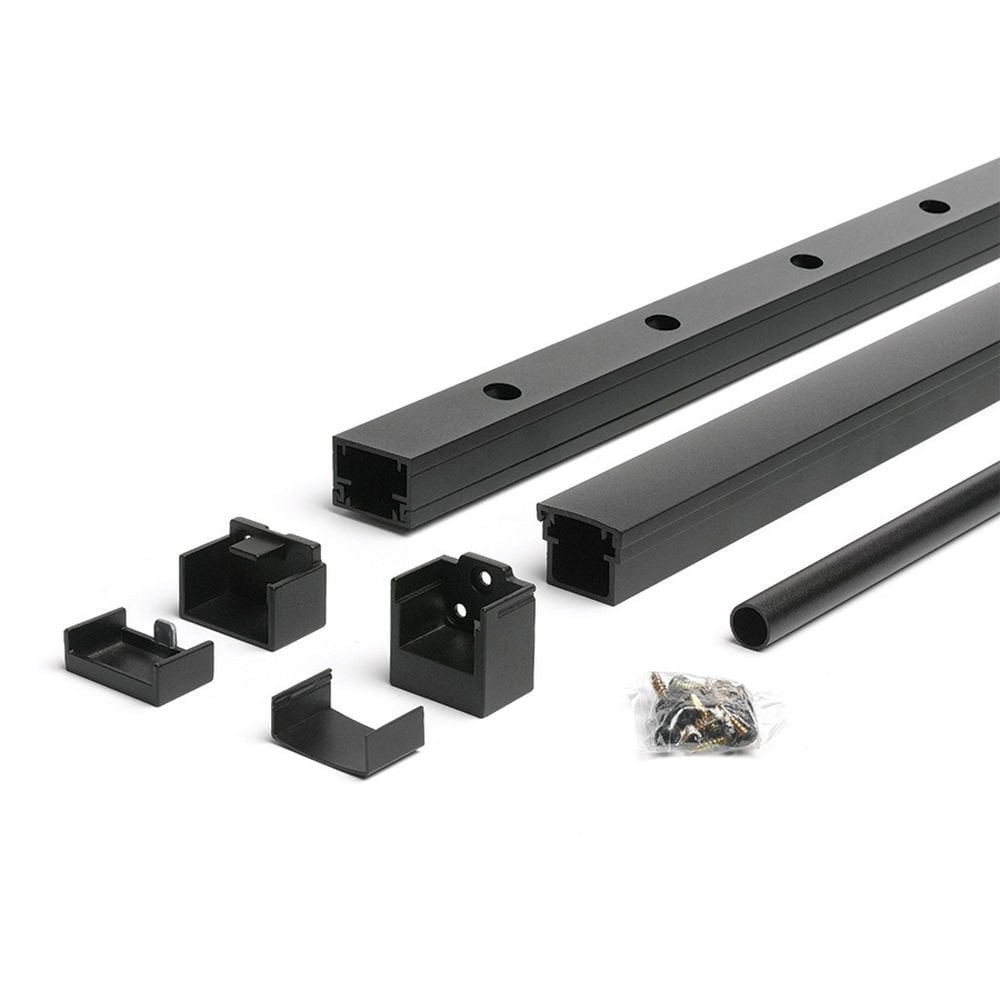 Trex Signature 8-ft x 42-in Charcoal Black Aluminum Deck Rail Kit