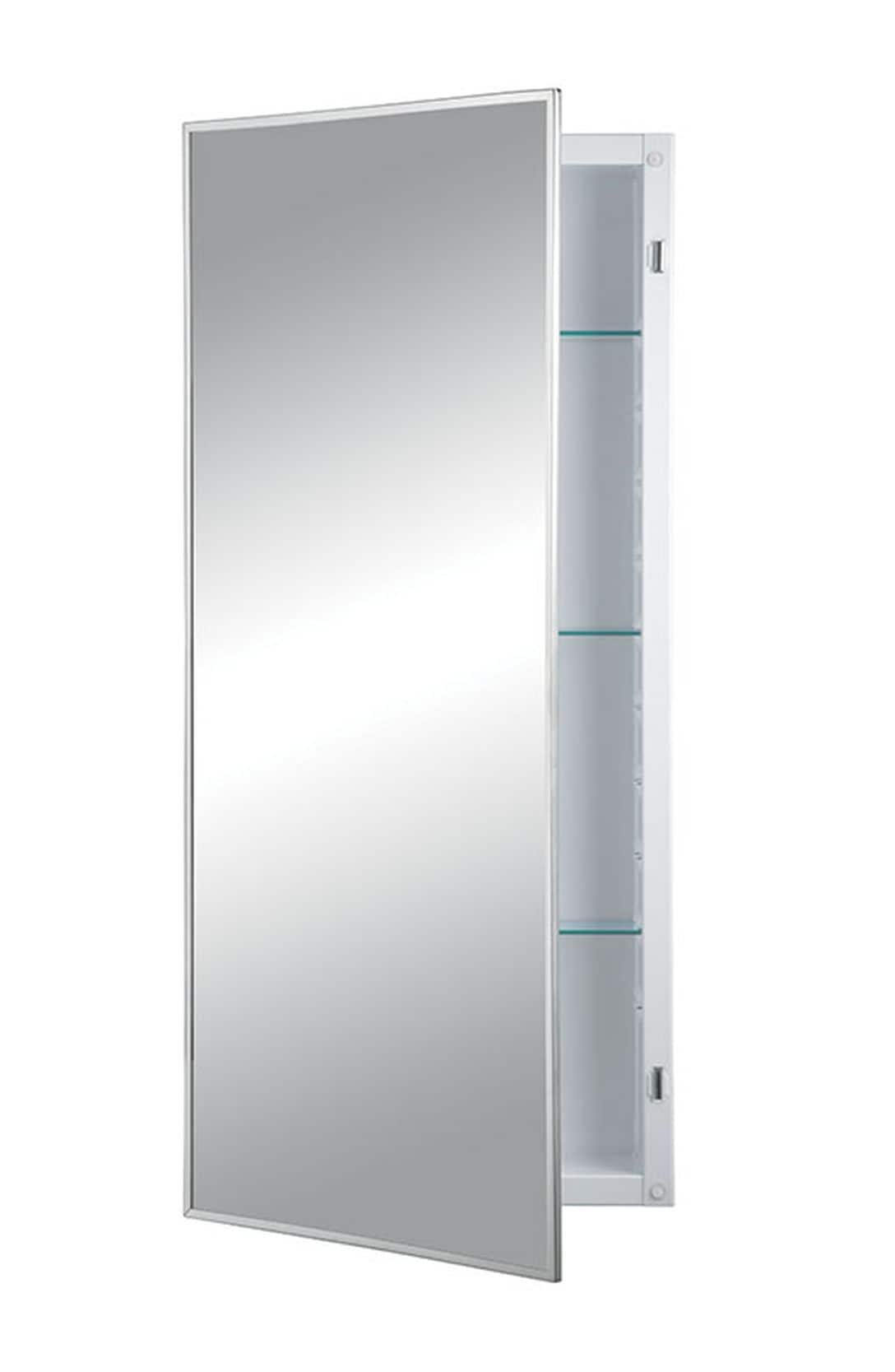Broan Federal Specification 18-in x 26-in Recessed Mount Stainless Steel Mirrored Medicine Cabinet