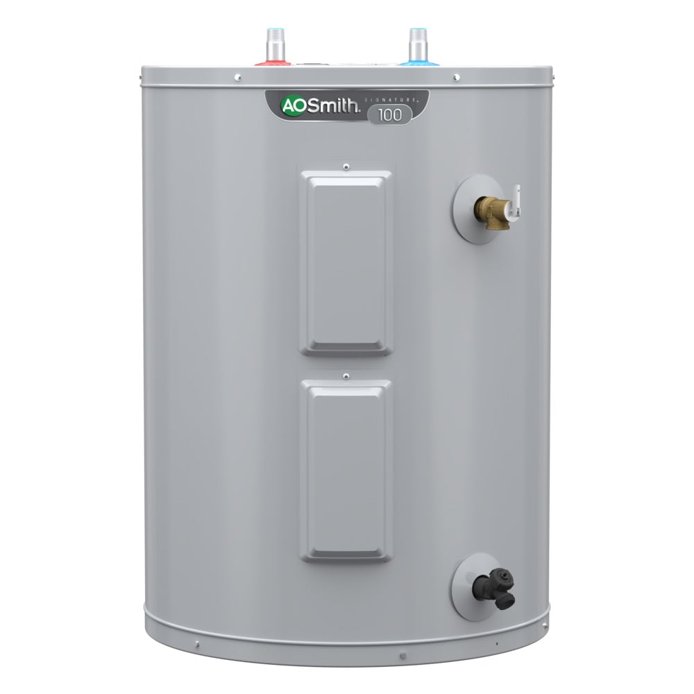 A.O. Smith Signature 100 28-Gallons Lowboy 6-year Warranty 4500-Watt Double Element Electric Water Heater with Insulation Blanket