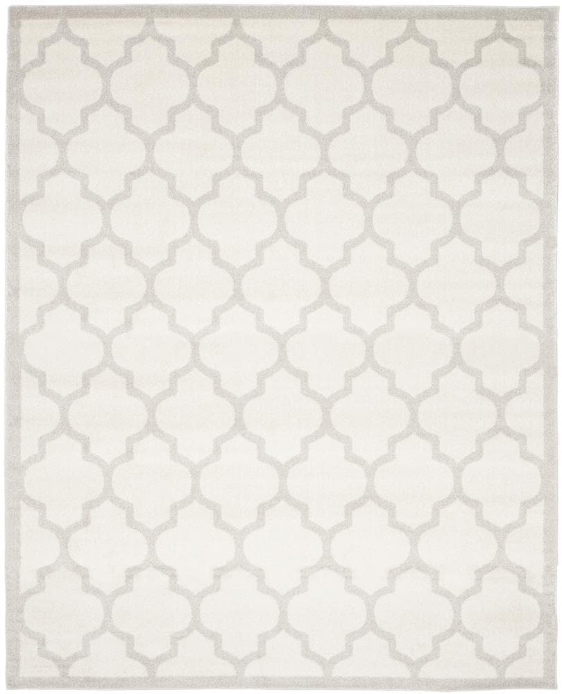 Safavieh Barret 10 x 14 (ft) Loomed Polypropylene Beige/Light Gray Rectangular Indoor Trellis Spot Clean Only Area rug