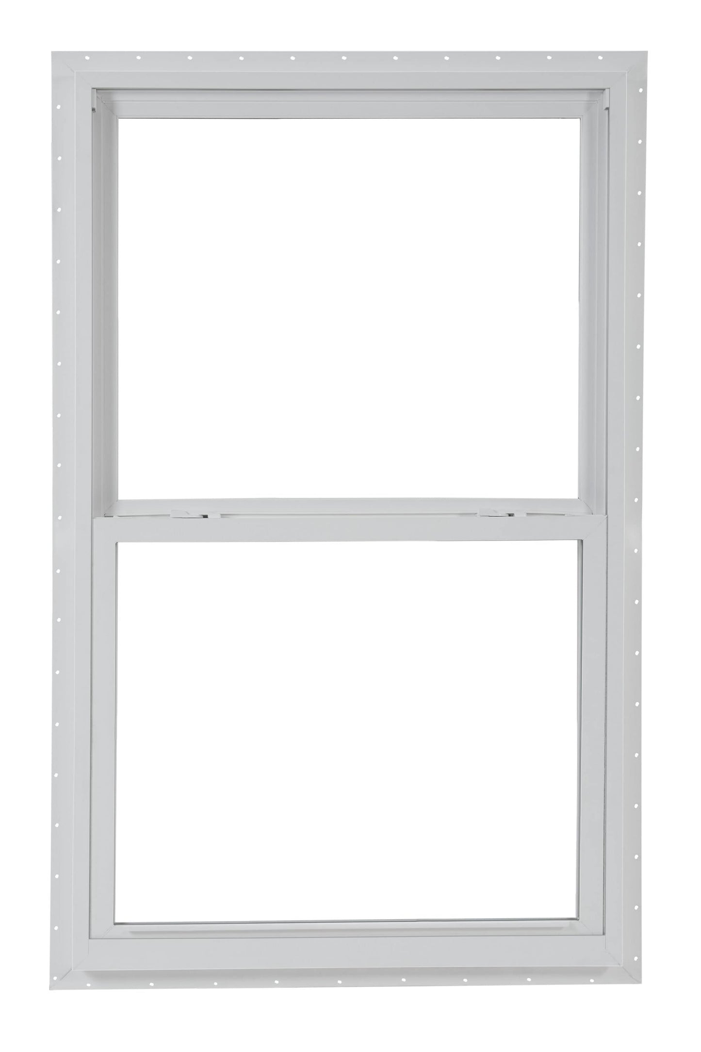 RELIABILT 130 Series 35-1/2-in x 59-1/2-in White Exterior Vinyl New Construction Single Hung Window Low-E argon Double Pane Glass (Half Screen Included)