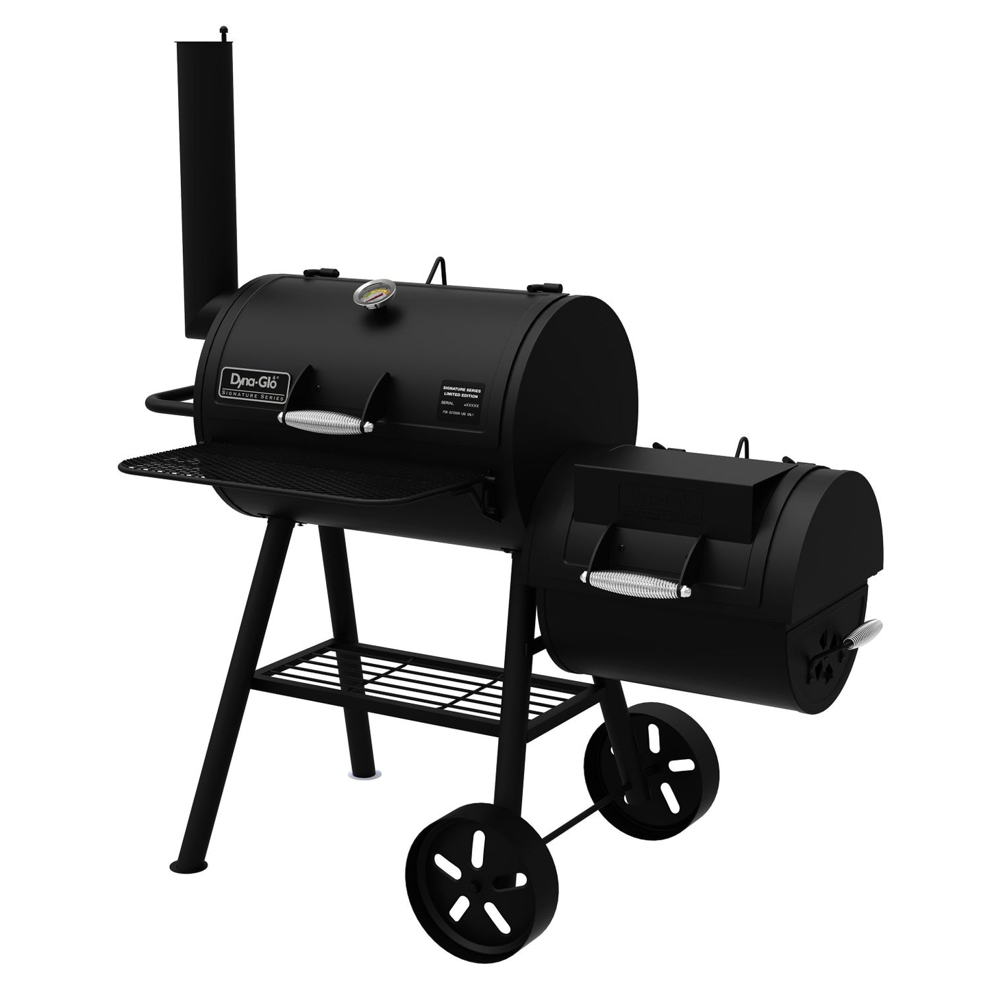 Dyna-Glo Signature Series 37-in W Black Barrel Charcoal Grill DGSS730CBO-D-KIT