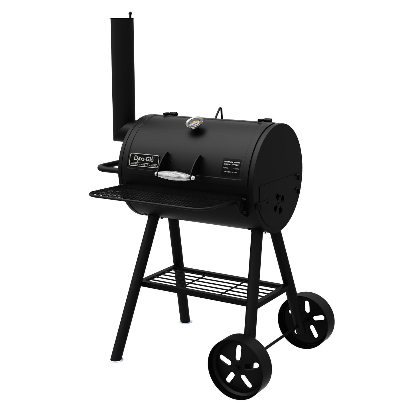 Dyna-Glo Signature Series 37-in W Black Barrel Charcoal Grill DGSS443CB-D