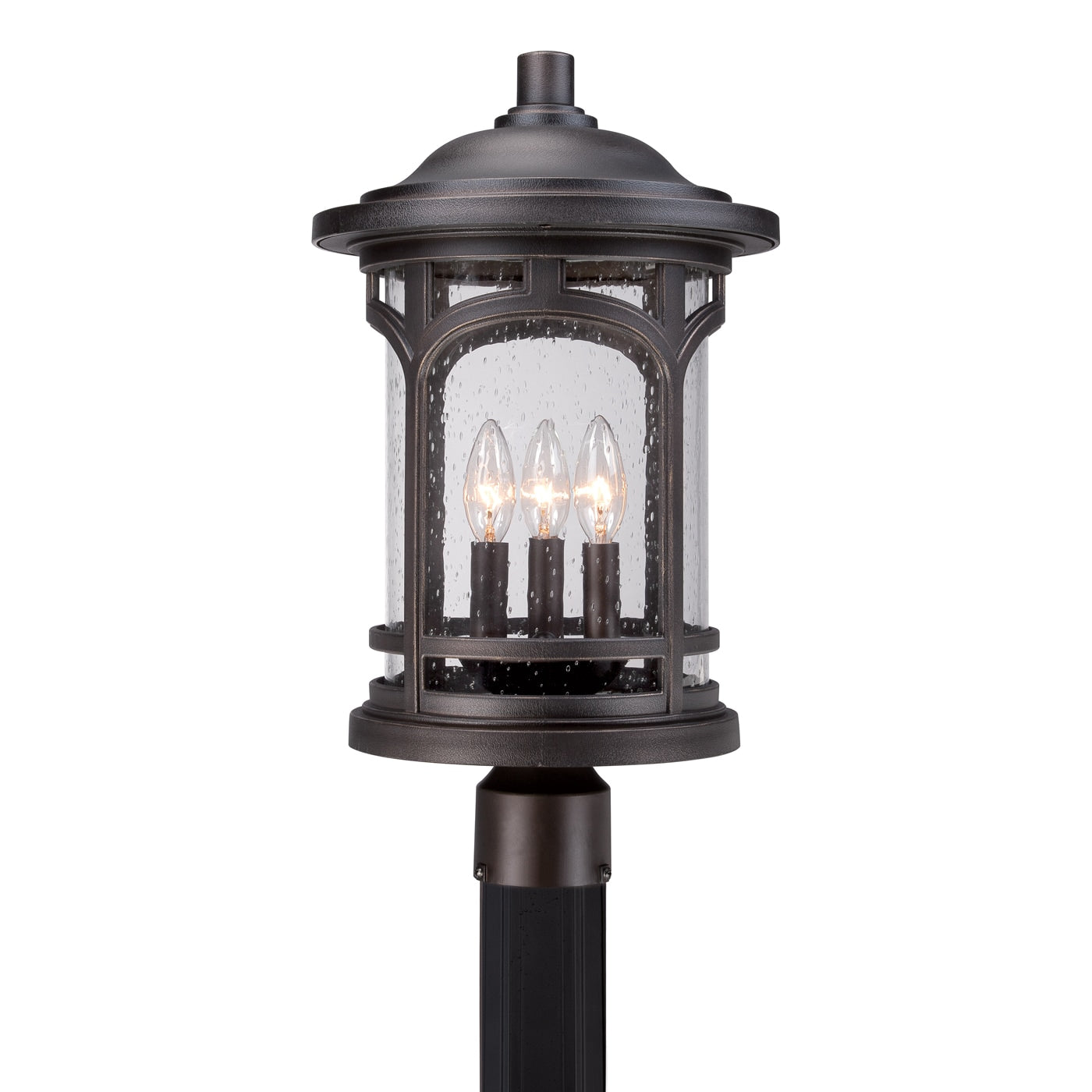 Quoizel Marblehead 19.0-in Palladian bronze Traditional Outdoor Light post lantern