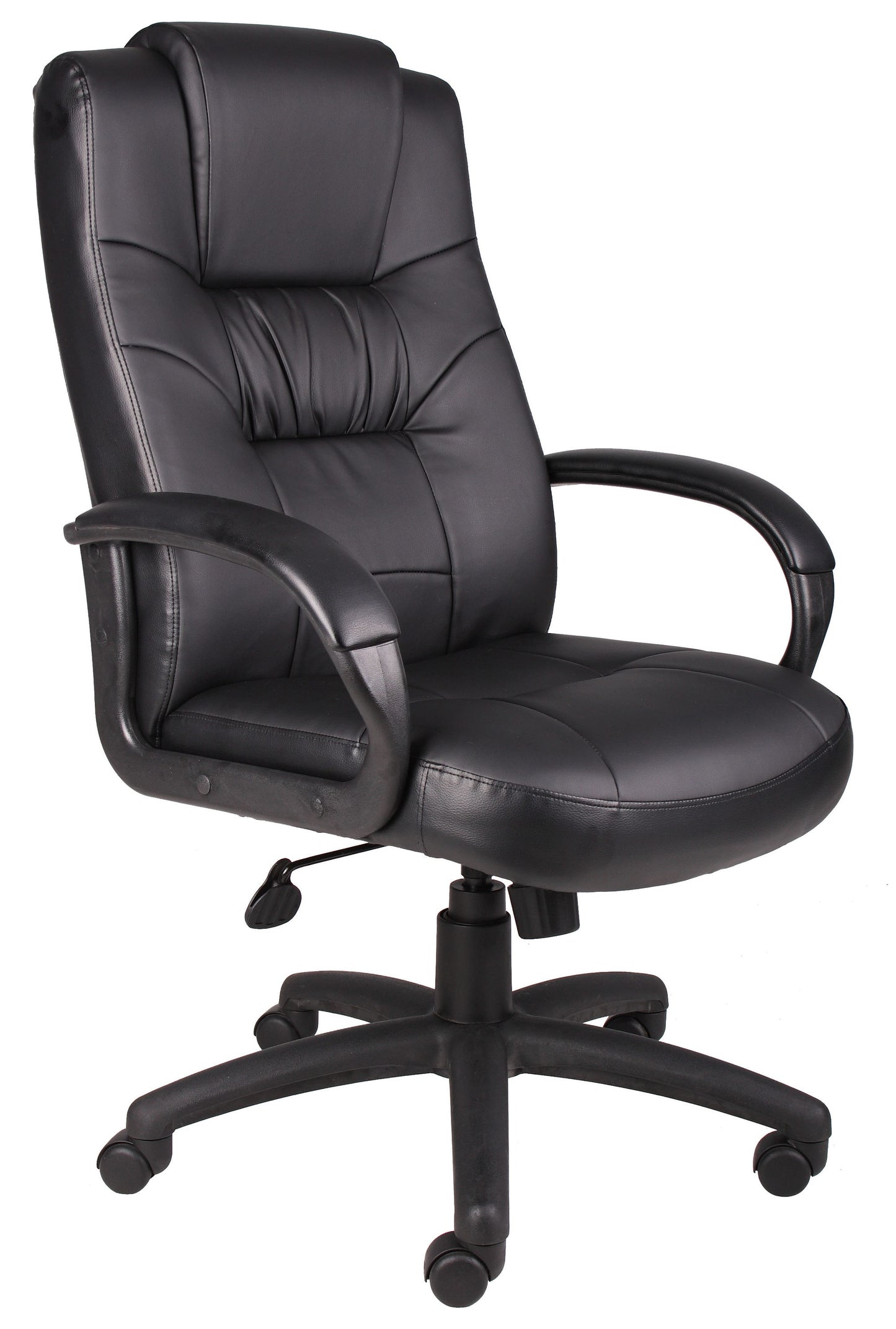 Boss Office Products Black Contemporary Ergonomic Adjustable Height Swivel Upholstered Executive Chair