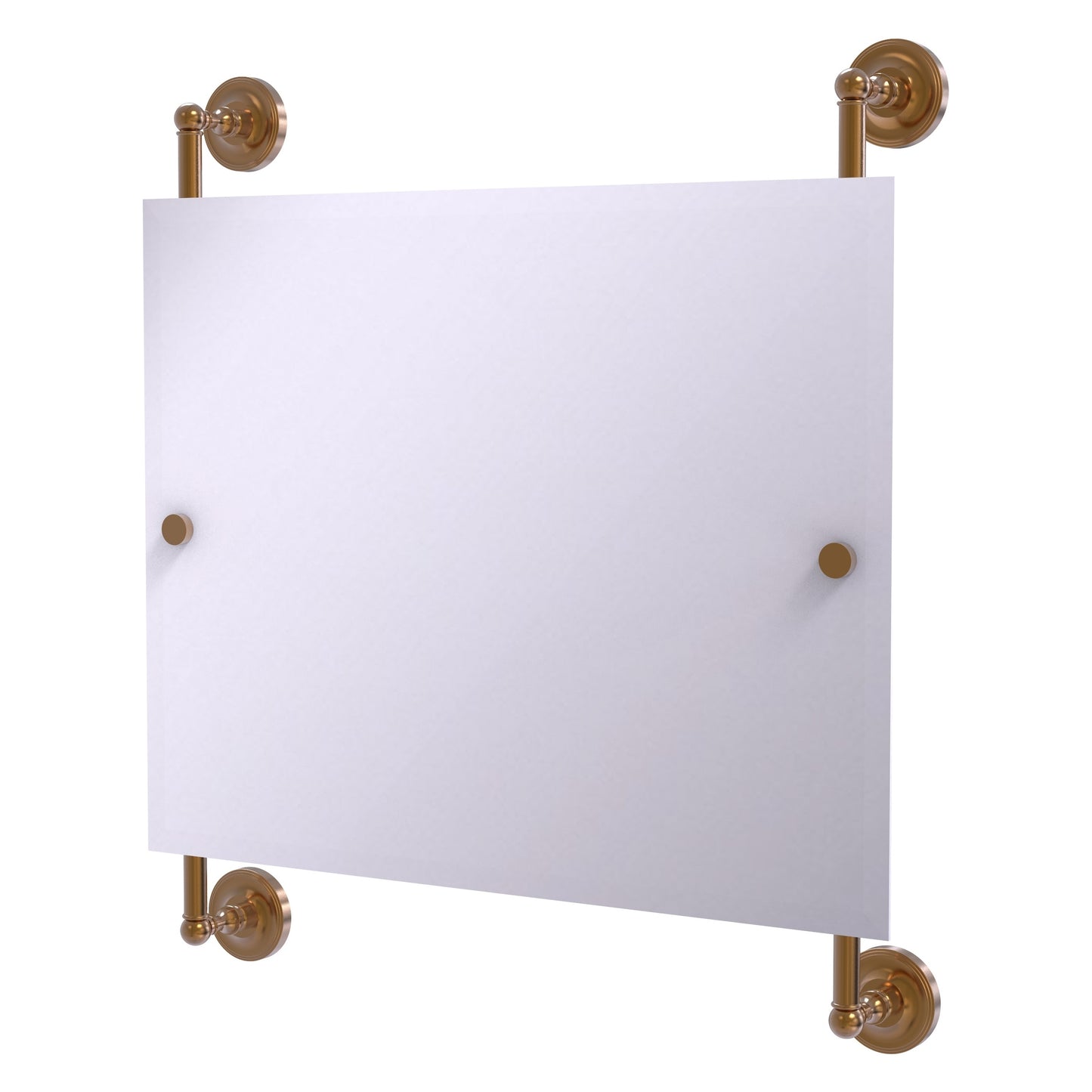 Allied Brass Prestige Regal 26-in x 29-in Beveled Frameless Rectangle Bathroom Vanity Mirror ( Brushed Bronze )