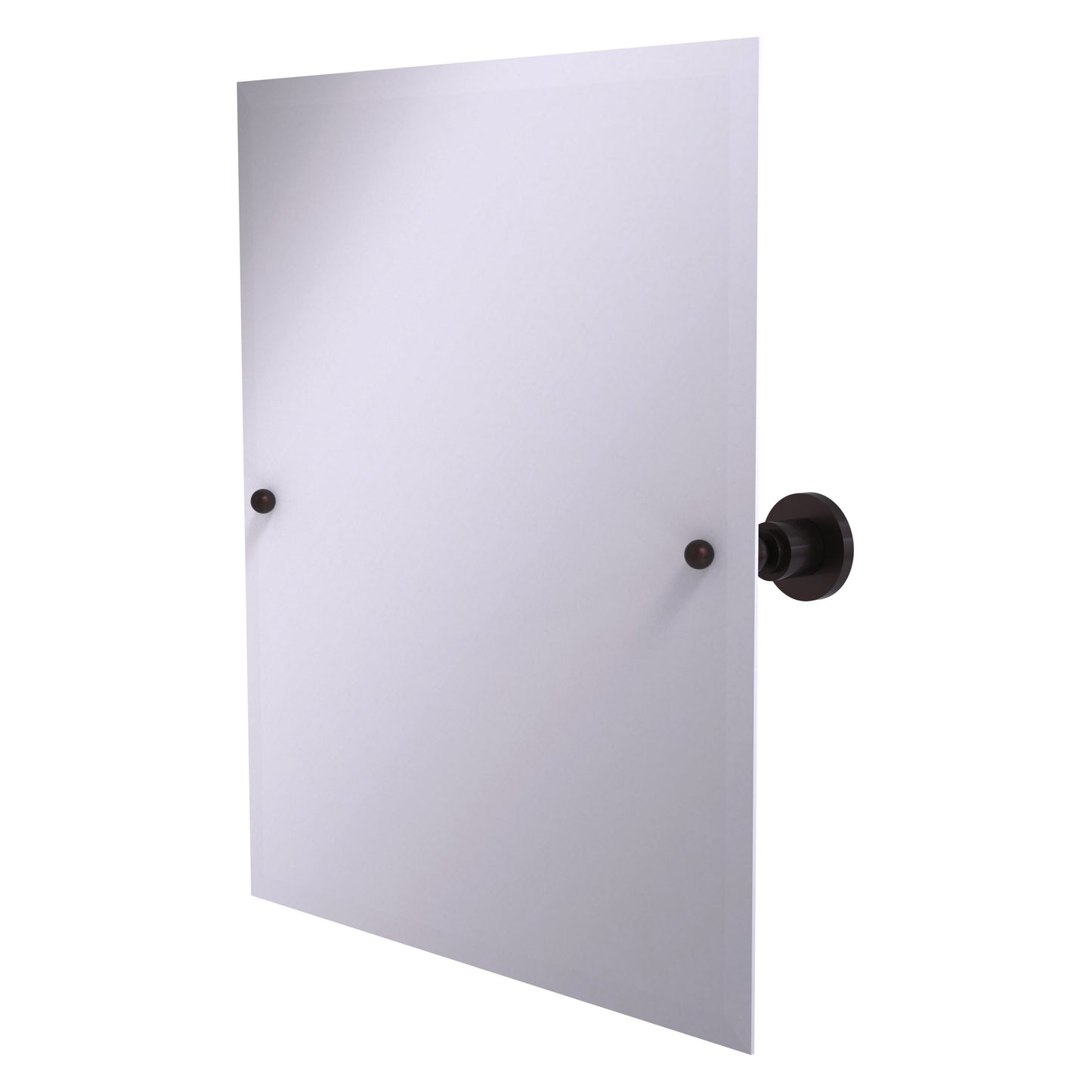 Allied Brass Astor Place 21-in x 26-in Beveled Frameless Rectangle Tilting Bathroom Vanity Mirror ( Antique Bronze )