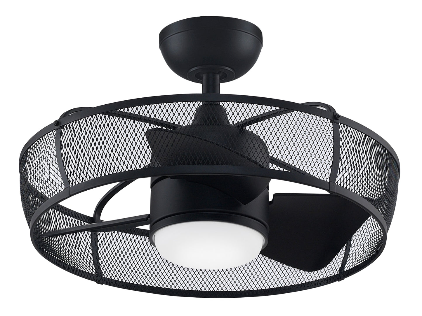 Fanimation Henry 20.0-in Integrated LED Outdoor Black with Black Blades Fandelier Ceiling Fan With Light - Remote Included ( 3.0 -Blade ) 2482645