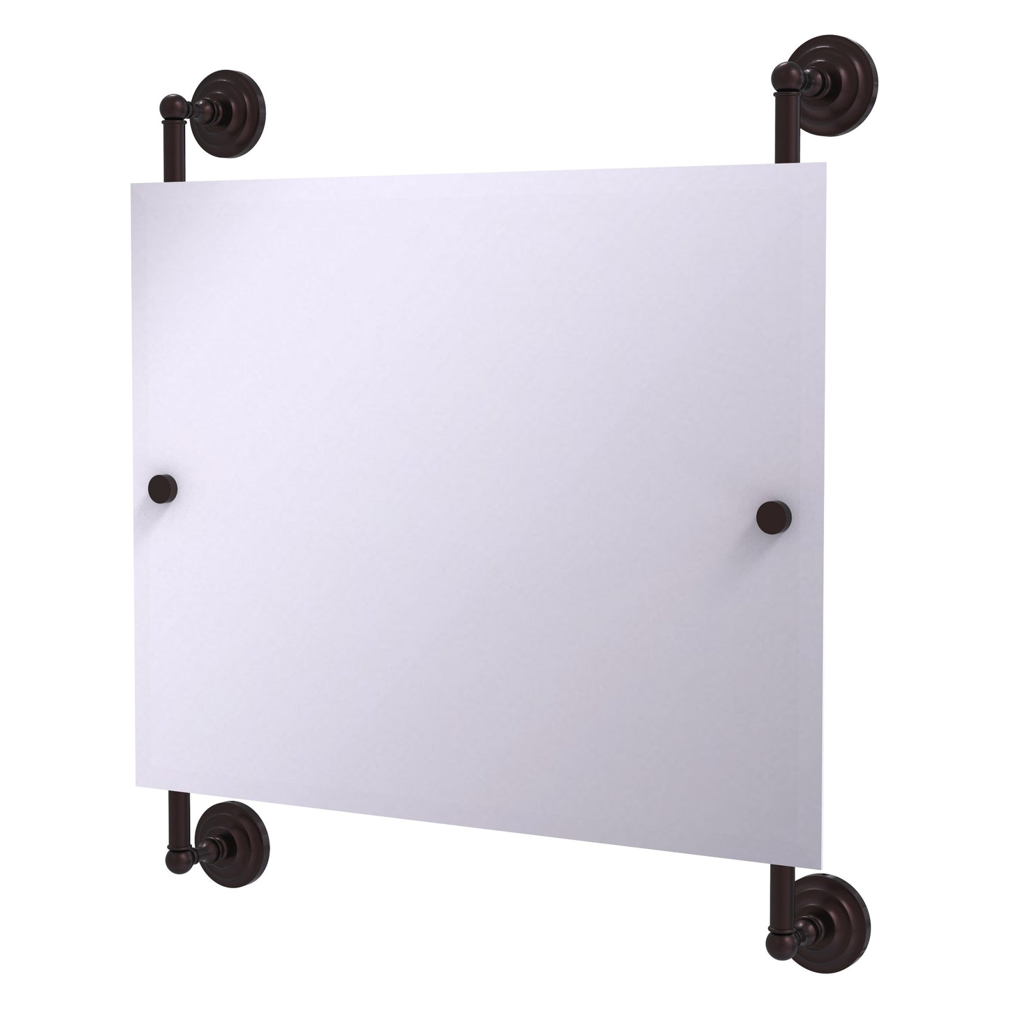 Allied Brass Prestige Que New 26-in x 29-in Beveled Frameless Rectangle Bathroom Vanity Mirror ( Antique Bronze )