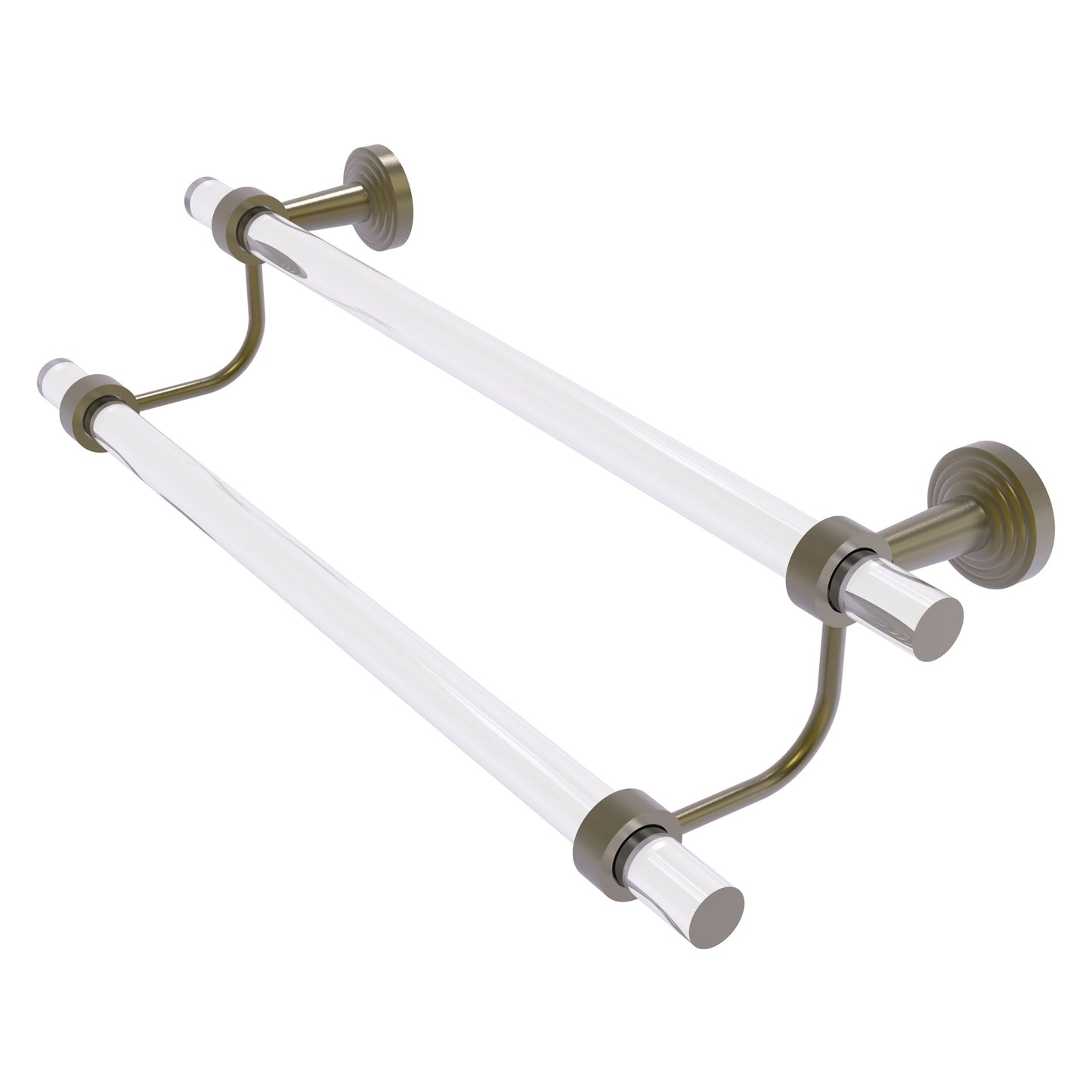 Allied Brass Pacific Beach 24-in double Antique Brass Wall mount Double Towel Bar