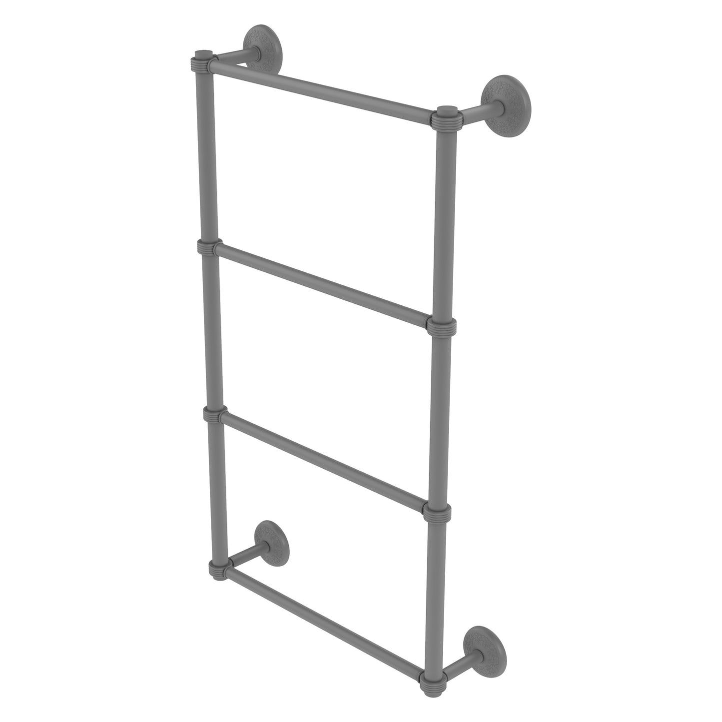 Allied Brass Monte Carlo 24-in double Matte Gray Wall mount 4-tier Towel Bar