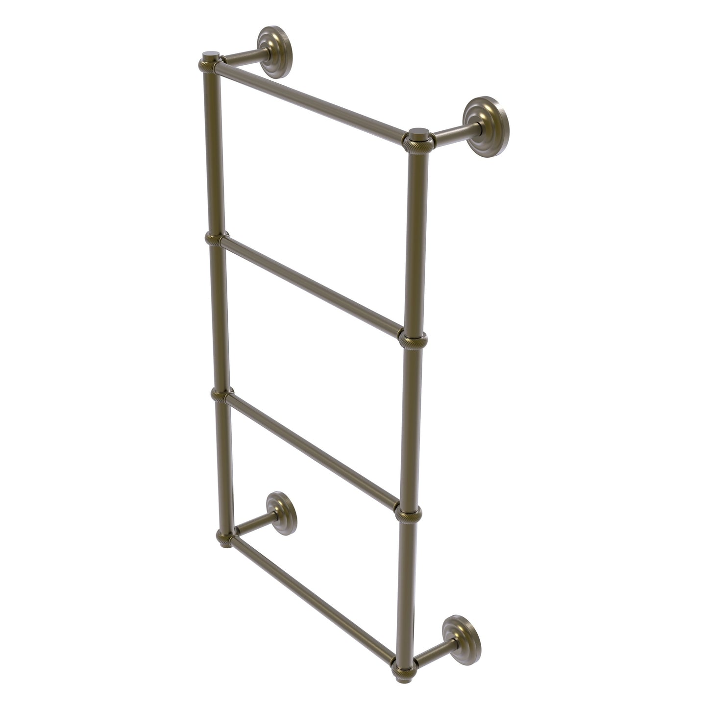 Allied Brass Que New 24-in double Antique Brass Wall mount 4-tier Towel Bar