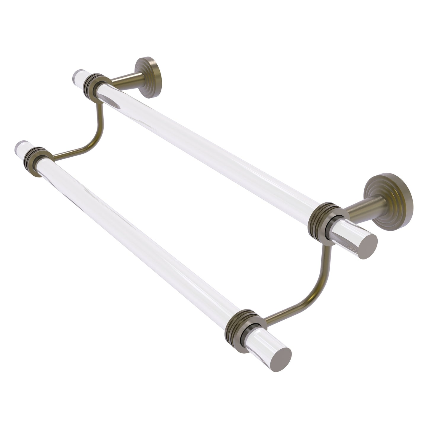Allied Brass Pacific Beach 18-in double Antique Brass Wall mount Double Towel Bar