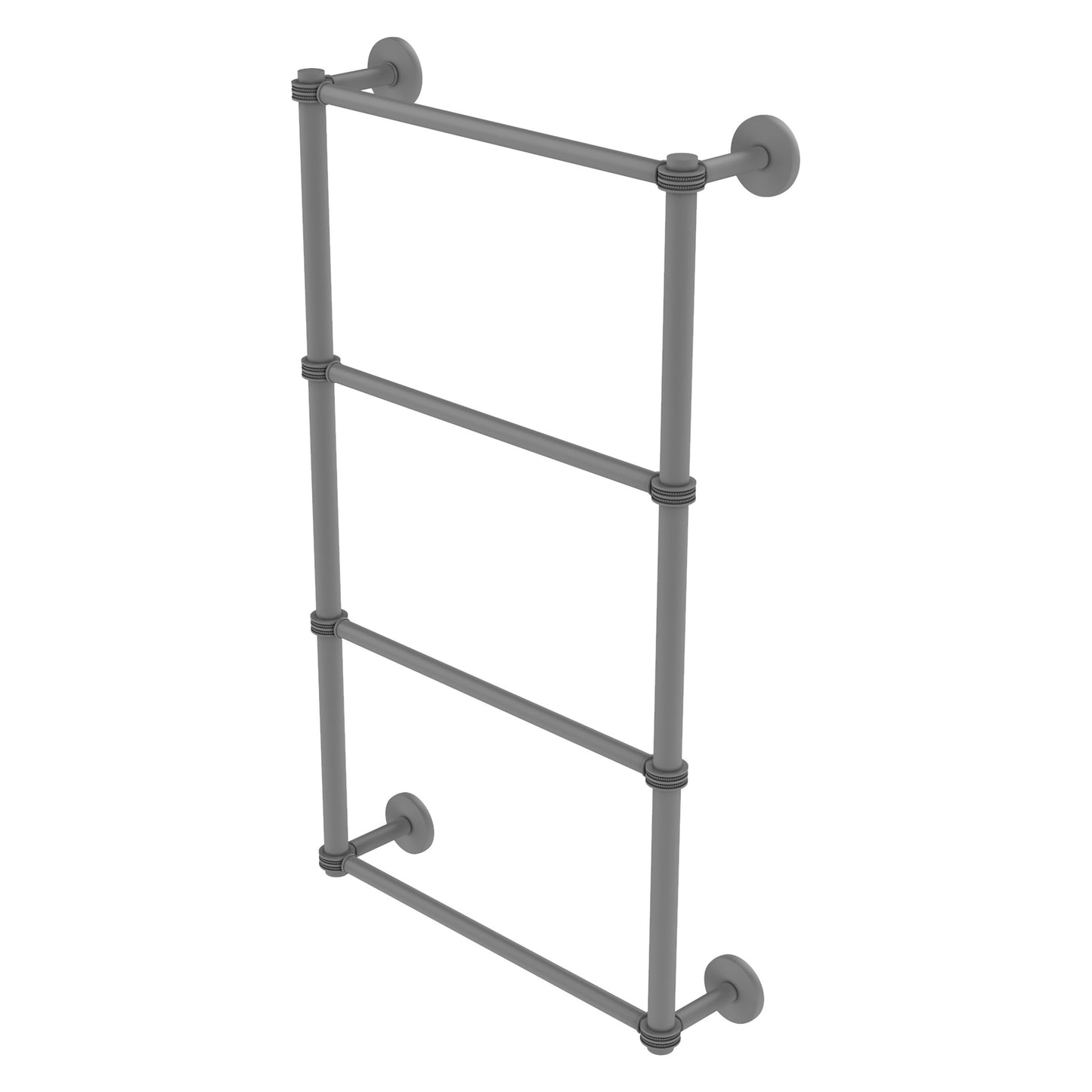 Allied Brass Prestige Skyline 24-in double Matte Gray Wall mount 4-tier Towel Bar