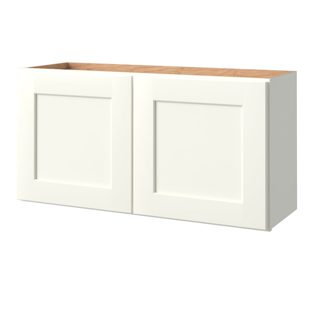 allen + roth Aveley 36-in W x 18-in H x 12-in D Linen Wall Fully Assembled Cabinet Flat Panel Shaker