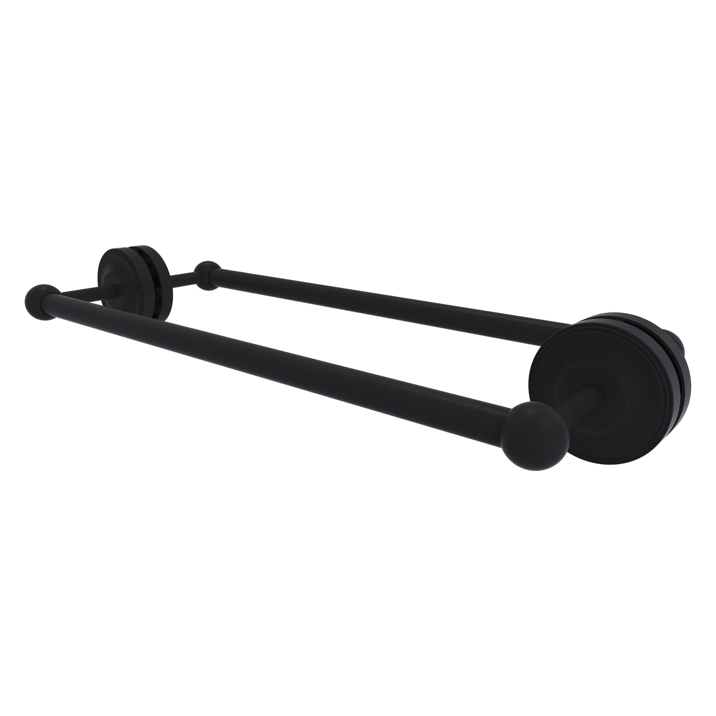 Allied Brass Prestige Regal 18-in double Matte Black Wall mount Double Towel Bar