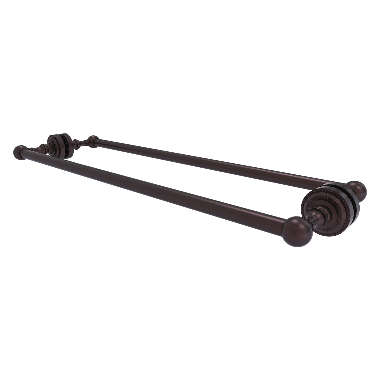 Allied Brass Dottingham 24-in double Antique Bronze Wall mount Double Towel Bar