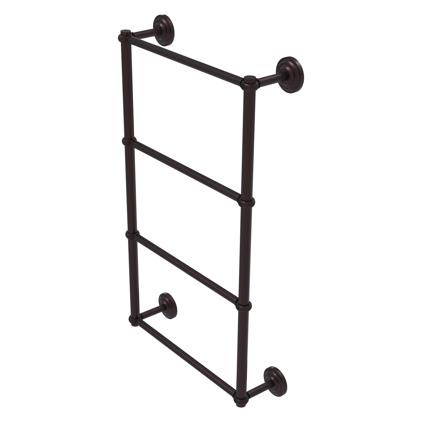 Allied Brass Que New 30-in double Antique Bronze Wall mount 4-tier Towel Bar
