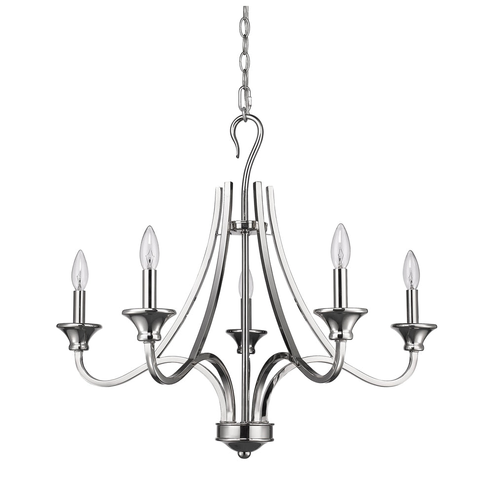 Acclaim Lighting Michelle 5 -Light Polished Nickel Transitional For Use in Dining Rooms, Foyers, Kitchens, Living Rooms Chandelier