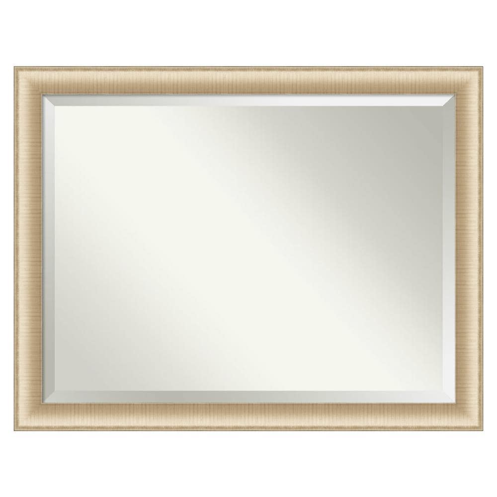 Amanti Art Elegant 44.75-in x 34.75-in Framed Rectangle Bathroom Vanity Mirror ( Brushed Gold )