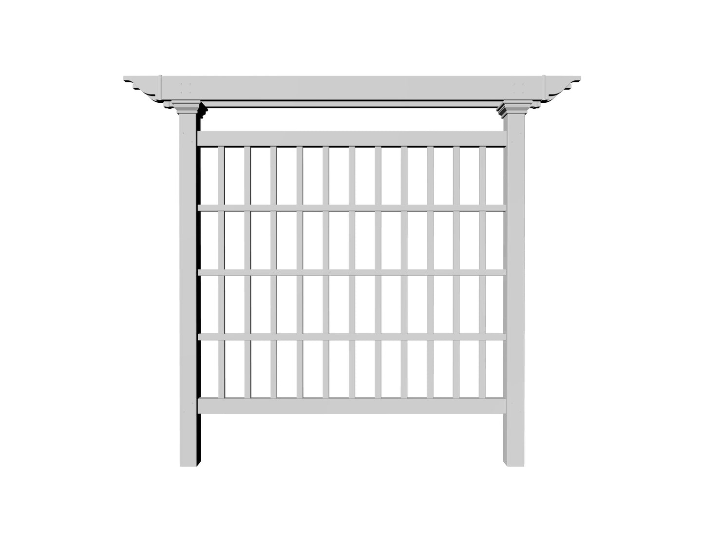 Vita Classic 80-in W x 90-in H White Vinyl/Polyresin Outdoor Privacy Screen