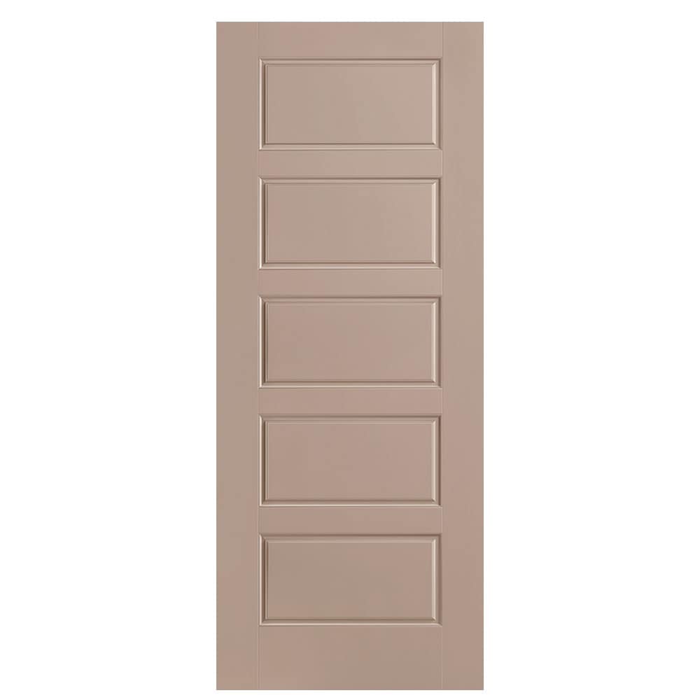 Masonite Riverside 32-in x 80-in Sandpiper 5-panel Smooth Solid core Prefinished Molded composite Slab Door