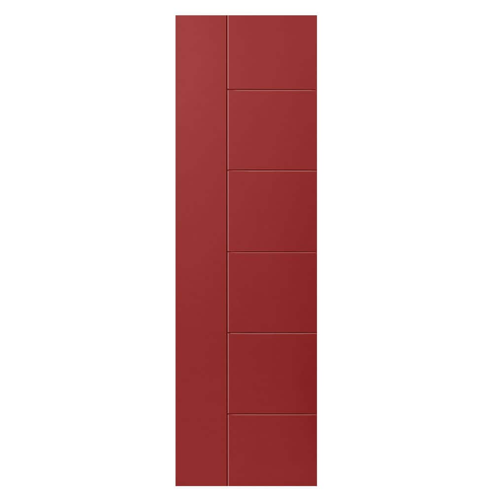 Masonite Berkley 24-in x 80-in Barn Red Flush Smooth Hollow core Prefinished Molded composite Slab Door