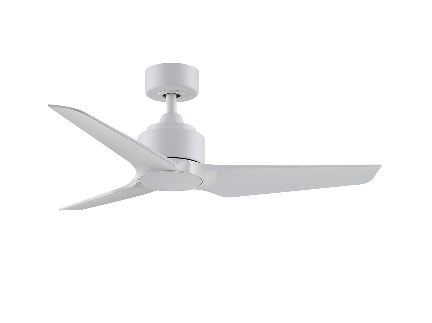 Fanimation TriAire Custom 44-in Matte White Indoor/Outdoor Smart Propeller Ceiling Fan Light Kit Compatible and Remote (3-Blade) FPD8514MWW-44MWW