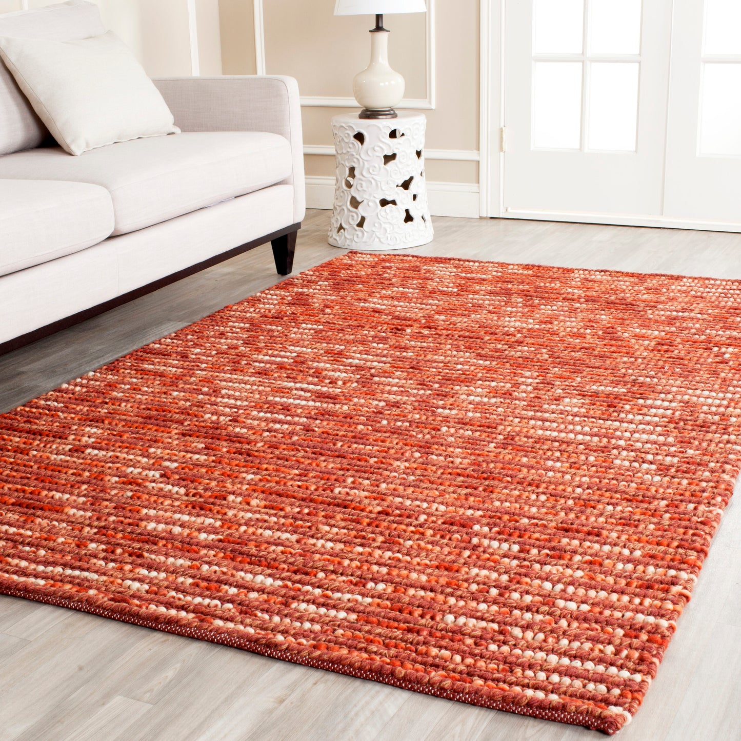 Safavieh Bohemian Lina 8 x 10 (ft) Synthetic Rust/Multi Rectangular Indoor Abstract Bohemian/Eclectic Spot Clean Only Area rug