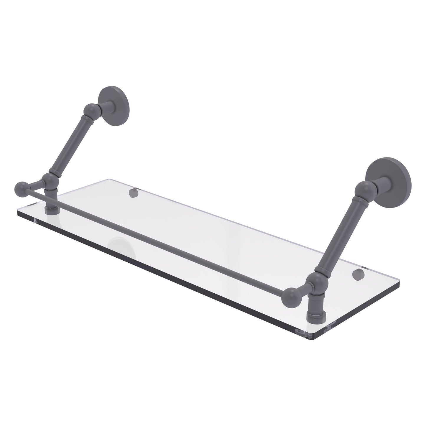 Allied Brass Prestige Skyline Matte Gray Wall mount Bathroom Shelf ( 24-in x 8-in x 8-in )