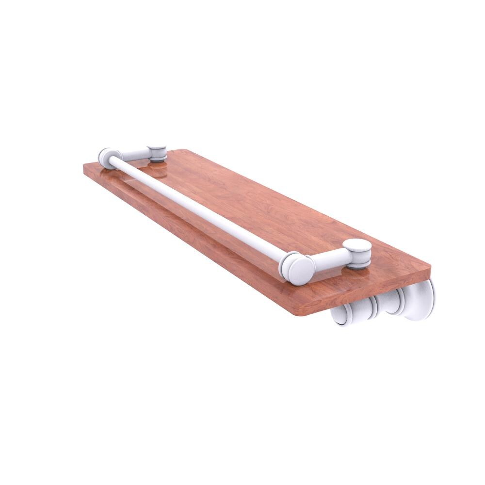 Allied Brass Carolina Matte White Wall mount Bathroom Shelf ( 16-in x 3.3-in x 5-in )