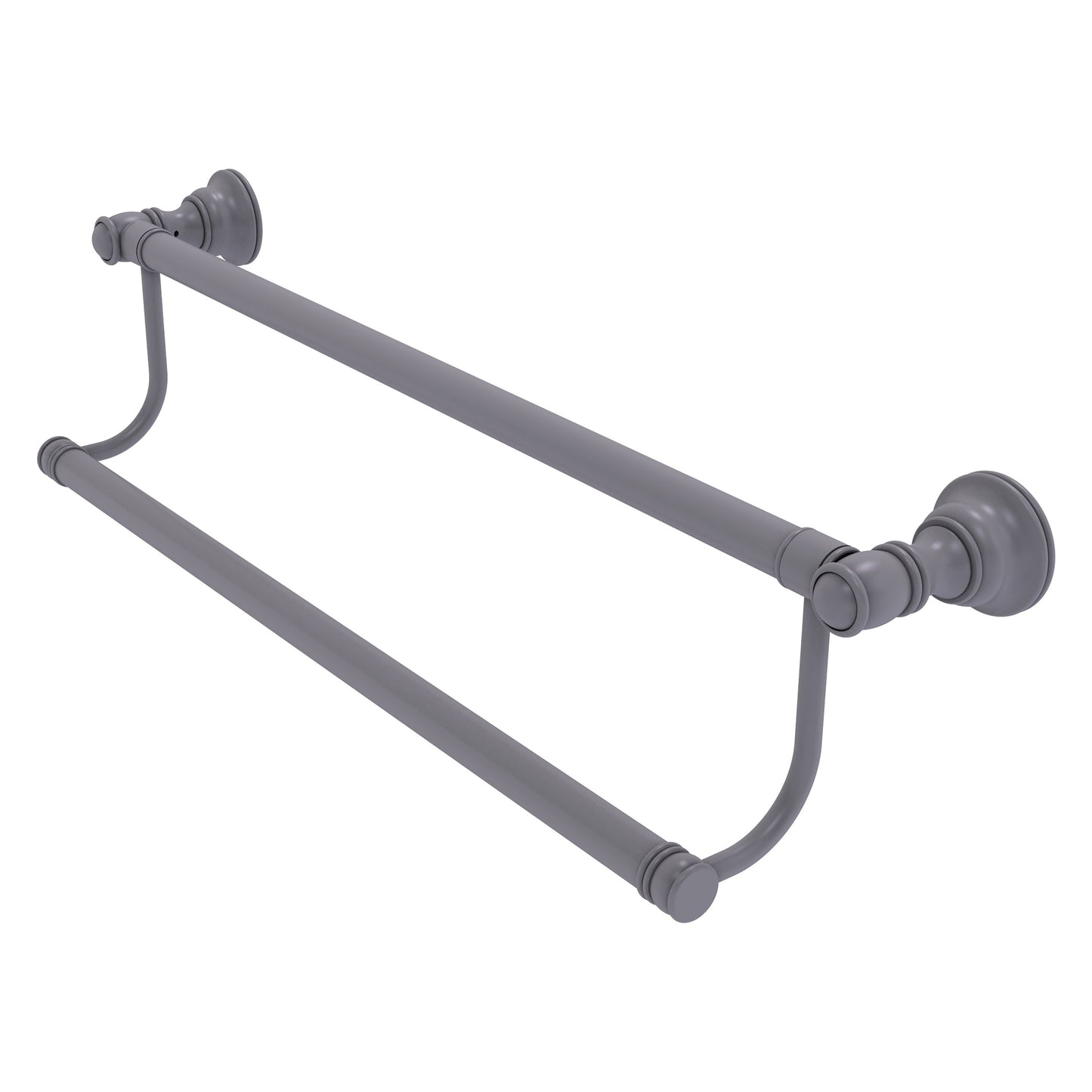 Allied Brass Carolina 18-in double Matte Gray Wall mount Double Towel Bar