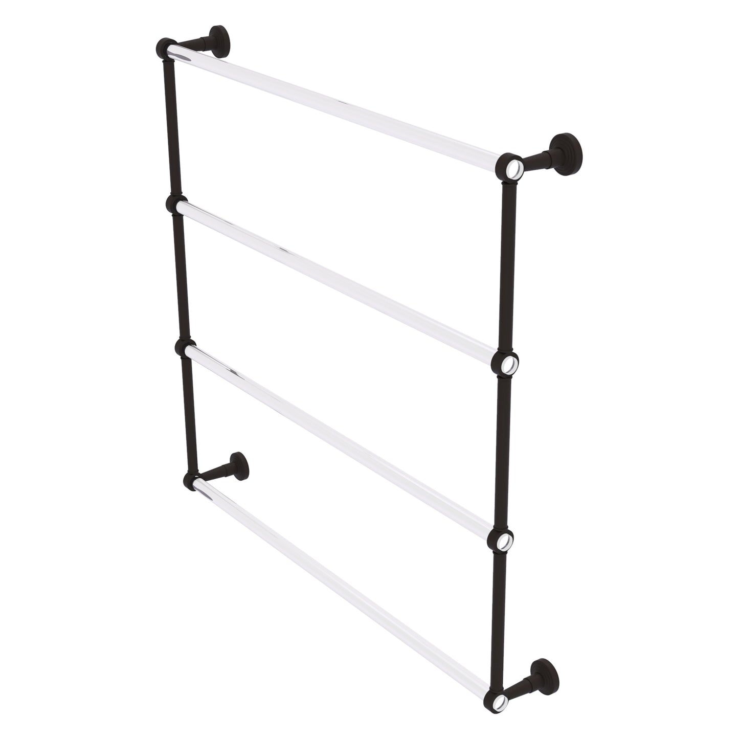 Allied Brass Pacific Beach 36-in double Oil Rubbed Bronze Wall mount 4-tier Towel Bar