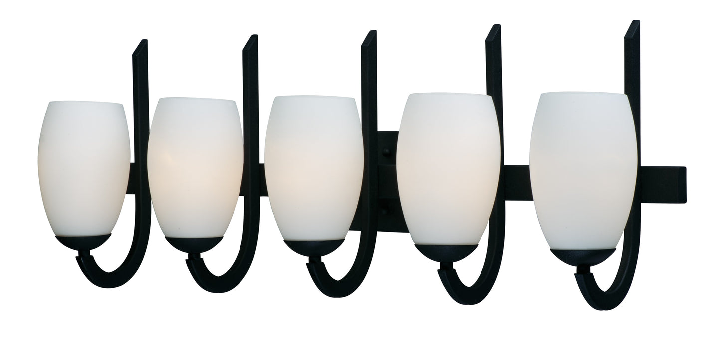 Maxim Lighting Taylor 31.5-in 5 Light Matte Black Traditional Bathroom Vanity light