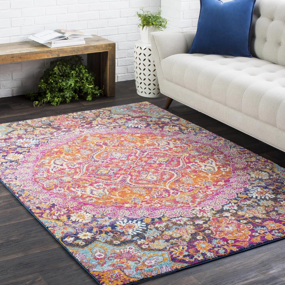 Livabliss Harput 8 x 10 (ft) Flatweave Polypropylene Multi Rectangular Indoor Medallion Oriental Spot Clean Only Pet Friendly Area rug