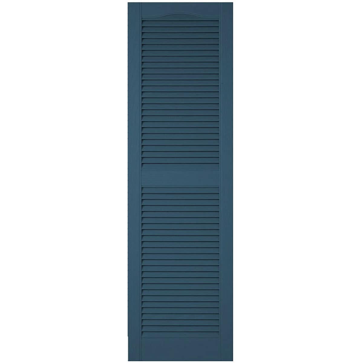 Ekena Millwork 12-in W x 60-in H Classic Blue Louvered Exterior Shutters ( 2 -Pack )
