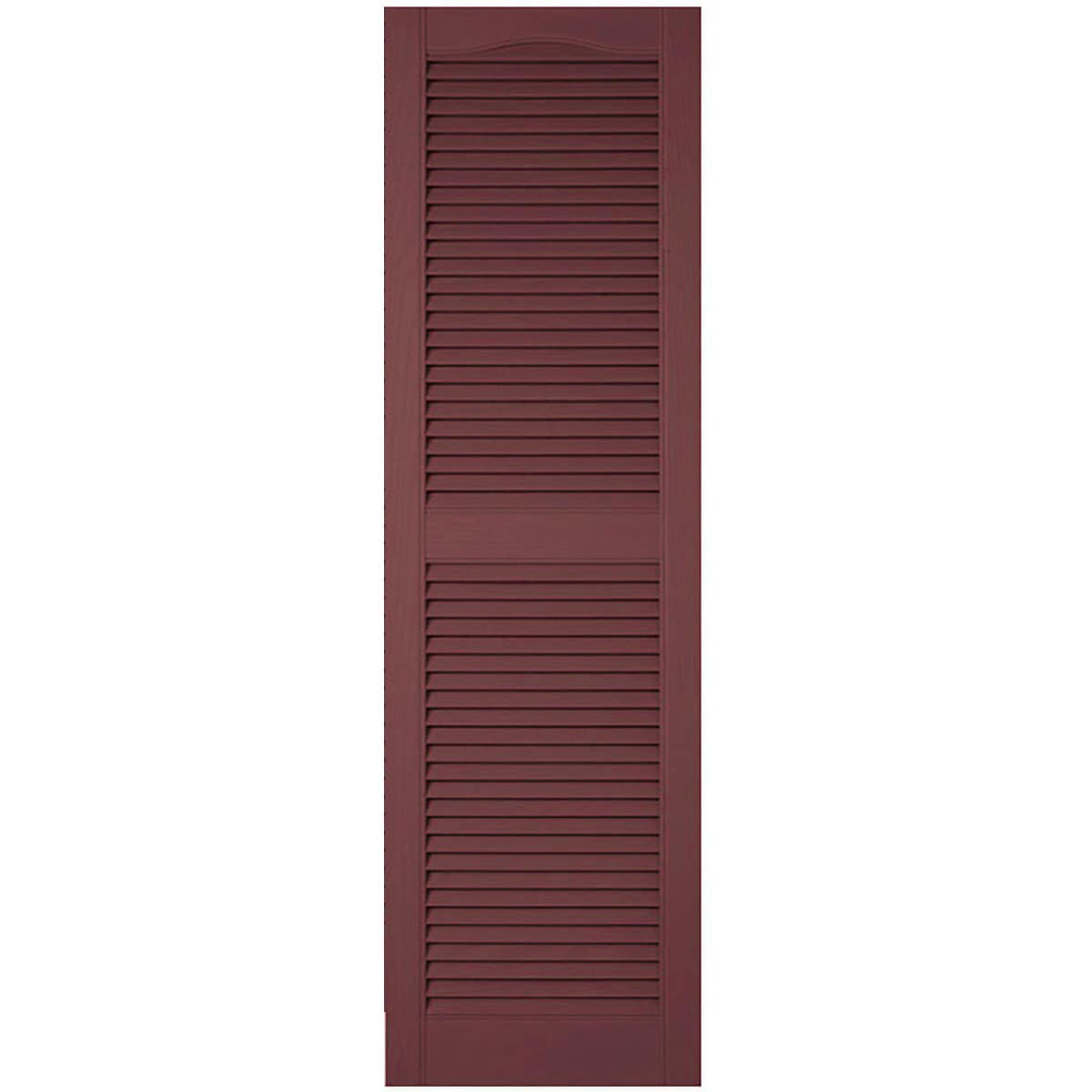 Ekena Millwork 14.5-in W x 52-in H Wineberry Louvered Exterior Shutters ( 2 -Pack )