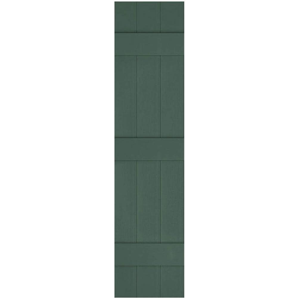 Ekena Millwork 14-in W x 59-in H Forest Green Board and batten Exterior Shutters ( 2 -Pack )