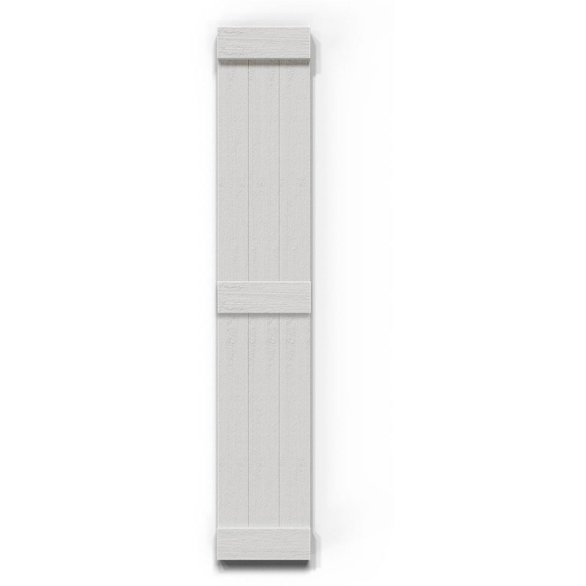 Ekena Millwork 16.125-in W x 89-in H Primed Paintable/Stainable Board and batten End batten Exterior Shutters ( 2 -Pack )
