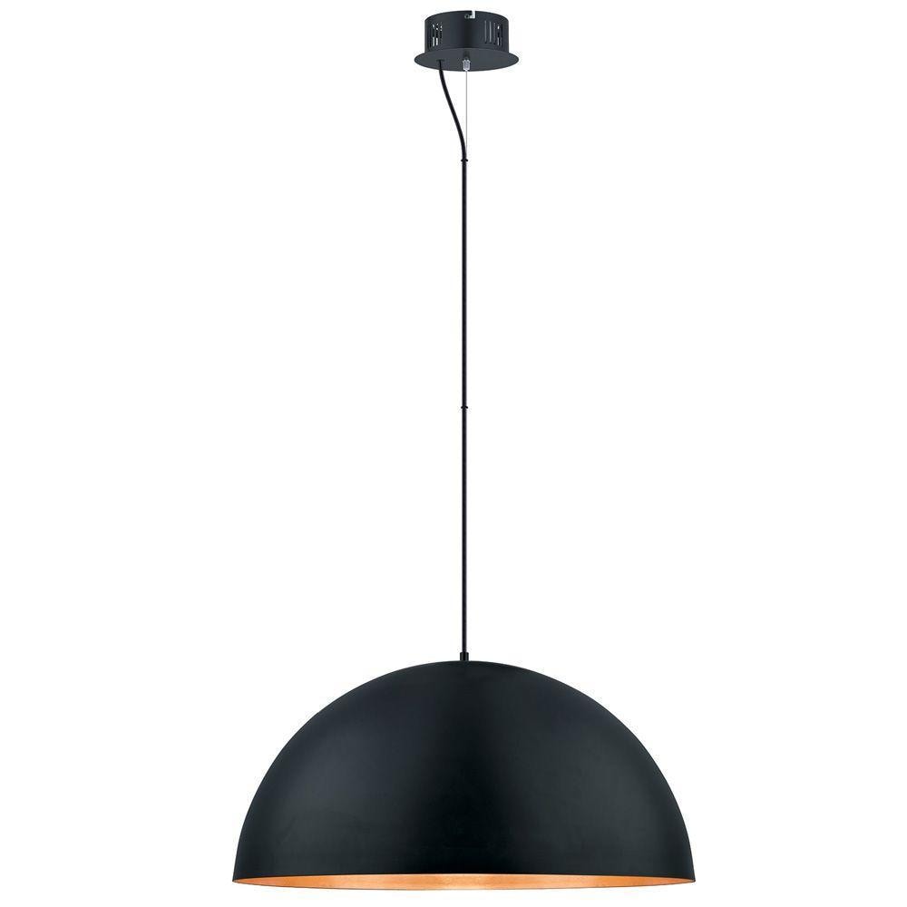 EGLO Gaetano 1 -Light Black/Gold Modern/contemporary Bowl Integrated LED Large Hanging Pendant light