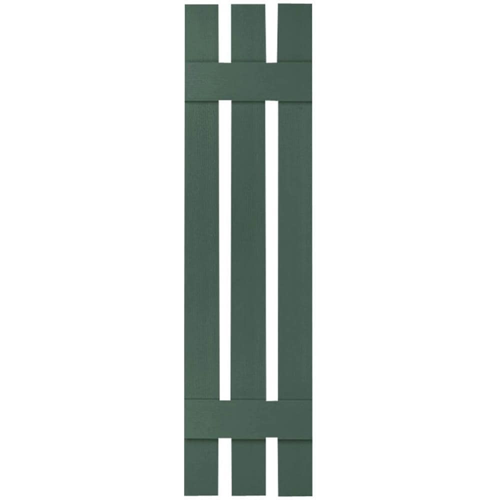 Ekena Millwork 12-in W x 39-in H Forest Green Board and batten Spaced Exterior Shutters ( 2 -Pack )