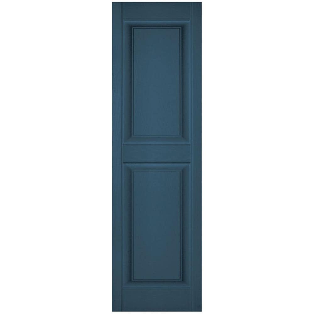 Ekena Millwork 12-in W x 51-in H Classic Blue Raised panel Exterior Shutters ( 2 -Pack )