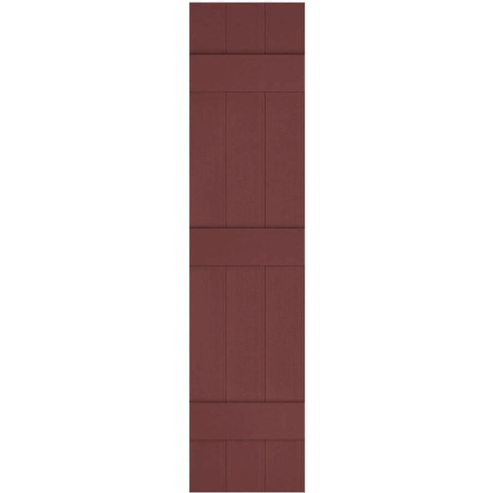 Ekena Millwork 14-in W x 59-in H Wineberry Board and batten Exterior Shutters ( 2 -Pack )