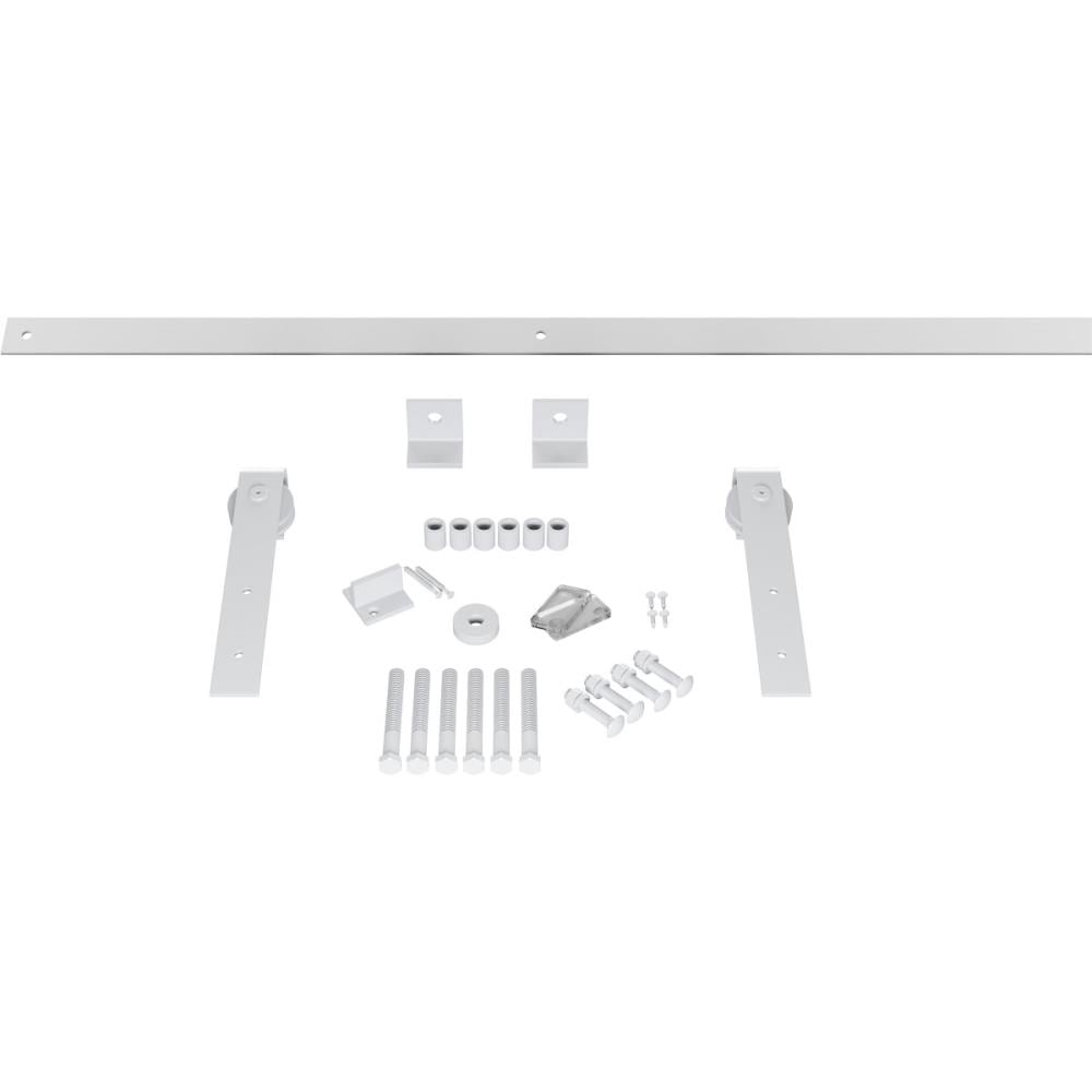 Goldberg Brothers 64-in Rocket White Indoor J-strap Single Double Barn door hardware kit