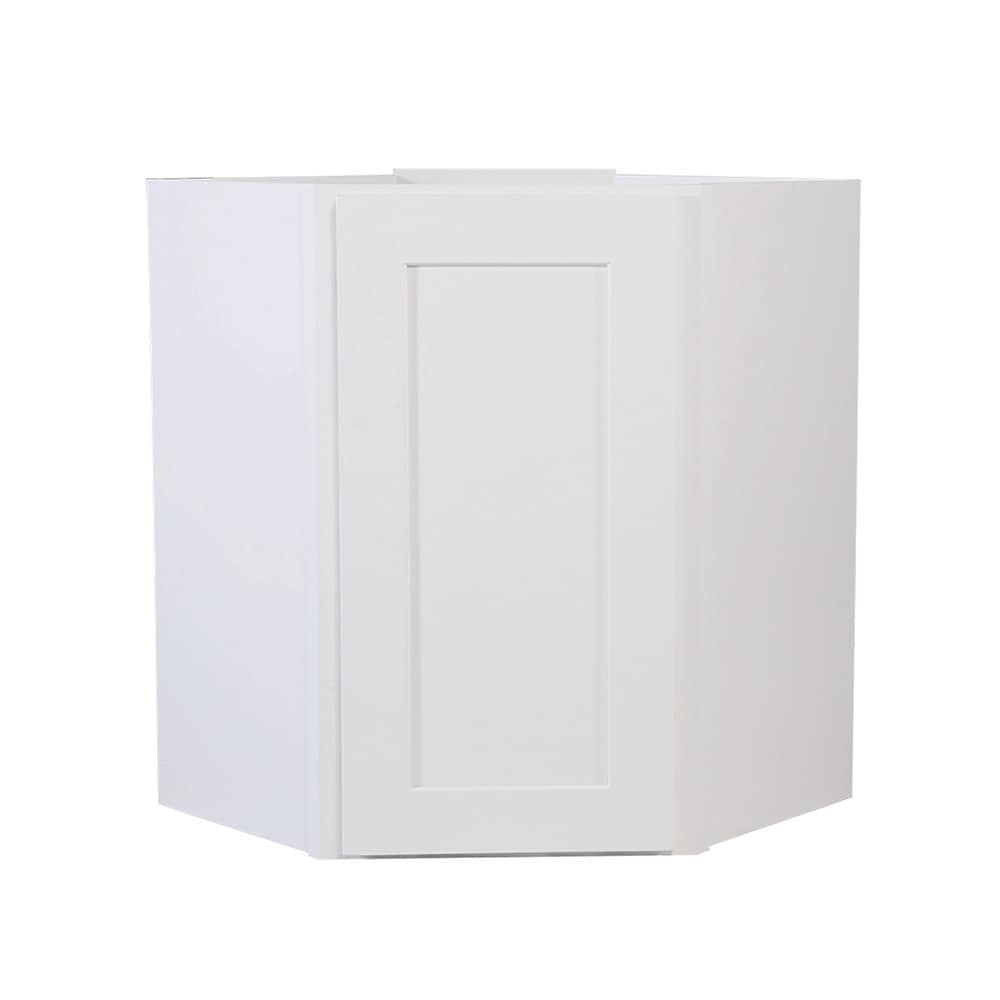 Design House Brookings 24-in W x 30-in H x 12-in D White Maple L-Shaped Corner Wall Fully Assembled Plywood Cabinet Recessed Panel Shaker