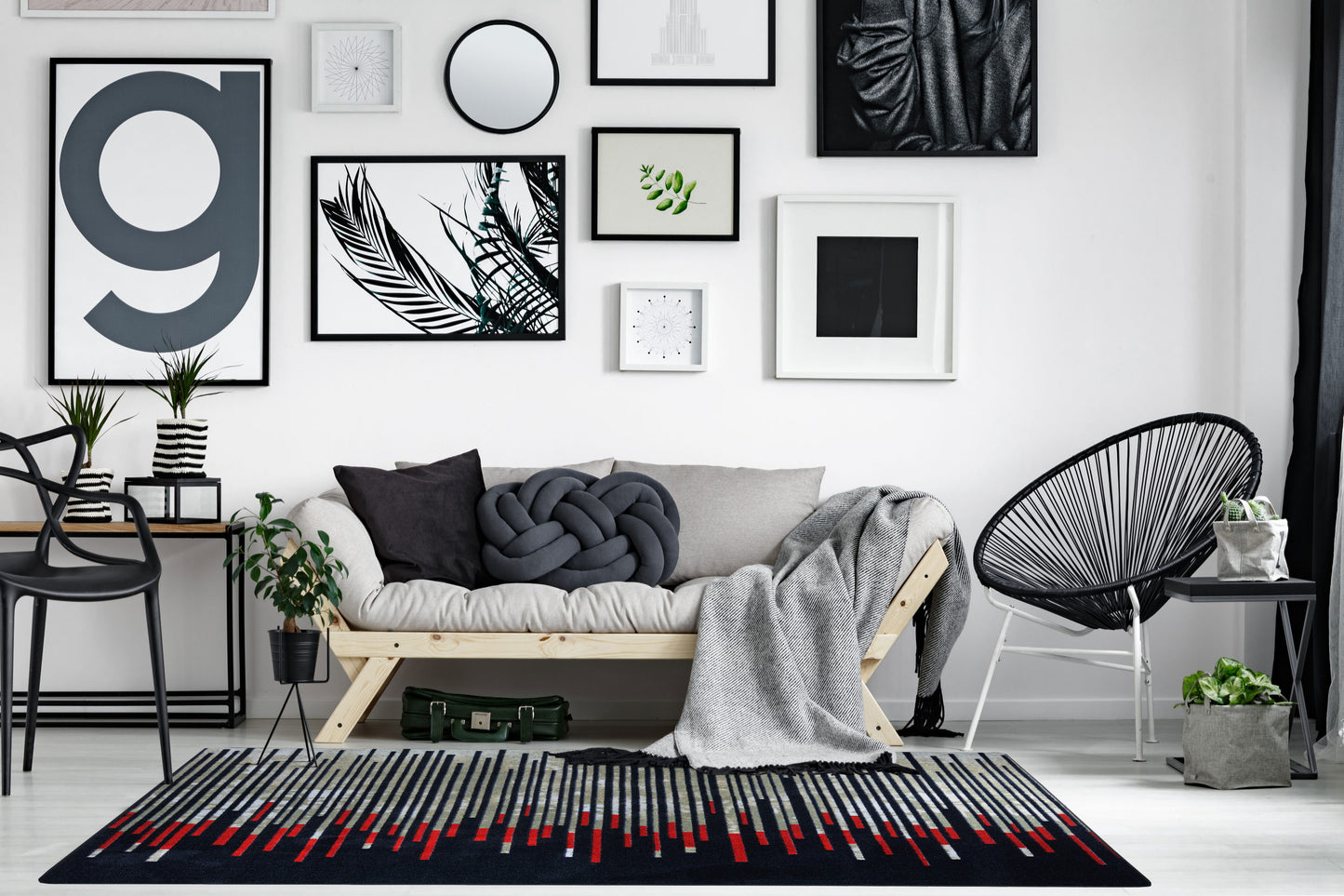 Joy Carpets First Take 4 x 5 (ft) Tufted Nylon Garnet Rectangular Indoor Geometric Industrial Spot Clean Only Pet Friendly Area rug